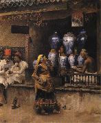 Edwin Lord Weeks The Vase Seller oil painting on canvas